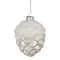 3.5" Silver Frosted Pine Cone Glass Christmas Ornament